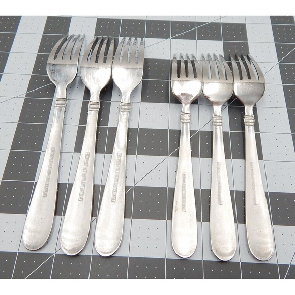 Towle Ariel Satin Dinner Salad Forks Living Collection Stainless China Lot of 6 - Picture 4 of 10